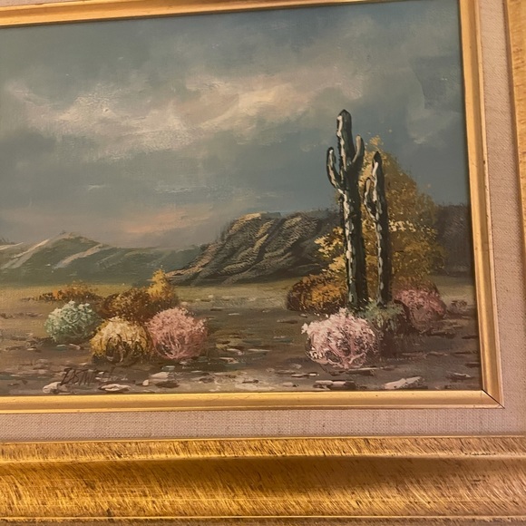 Destination Desert, Painting Framed vintage - Picture 4 of 5